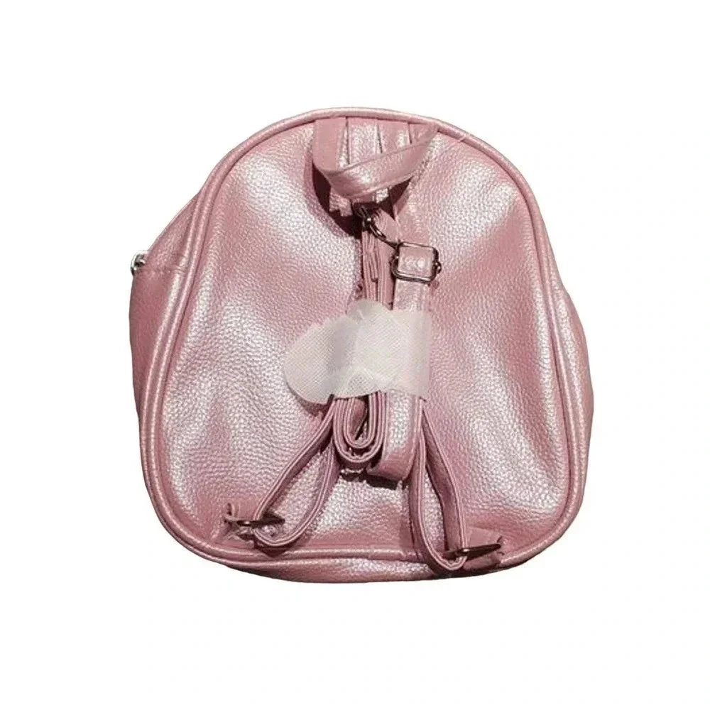 Pink Sparkle Mini BackPack, Kids Faux Leather Sensory Mini Girls Backpack